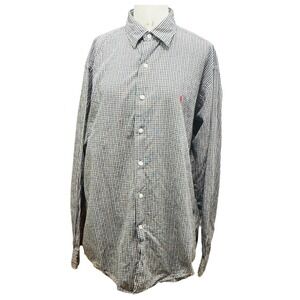 Polo Ralph Lauren Checkered Button Down Shirt Men's Size M Cotton Red Pony Logo